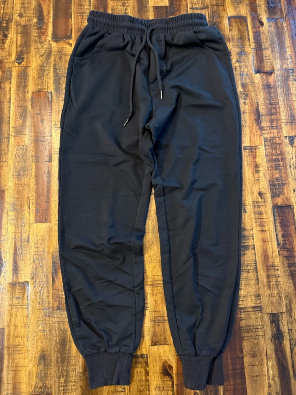 SHEIN women's athleisure joggers sz XS black relaxed fit drawstring waistband